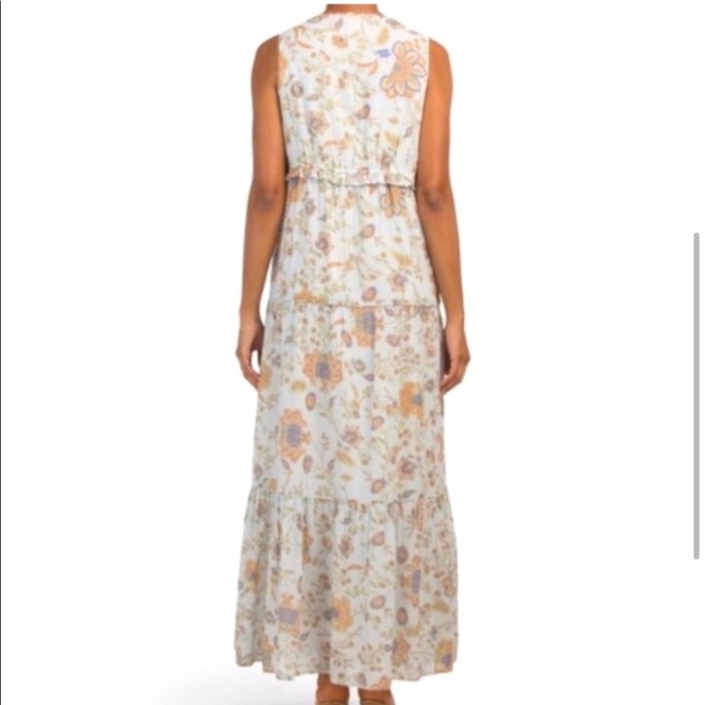 ☀️ Rachel Zoe Floral Ruffle Tiered Maxi Dress M - Picture 3 of 6